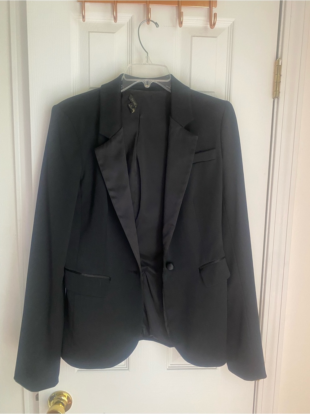 Rachel Zoe Black Single-Button Tuxedo Blazer